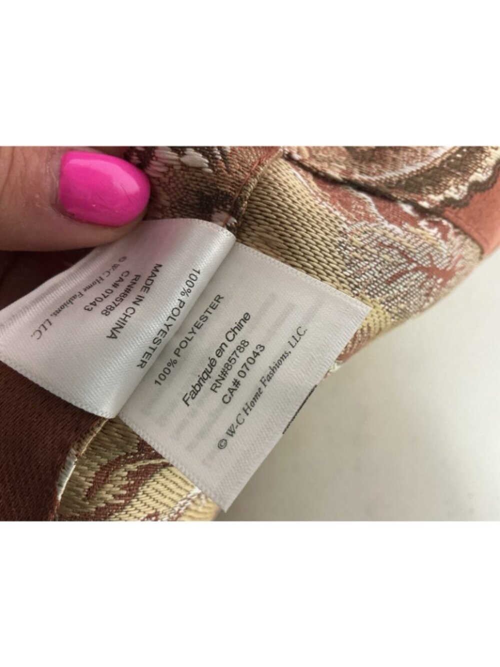 Waterford Baroque Damask Tablecloth Brown Floral Rectangle + 10 Napkins New - Picture 4 of 8